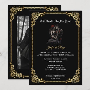 Invitation de mariage Halloween gothique sombre