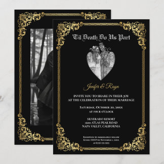 Invitation de mariage Halloween gothique sombre