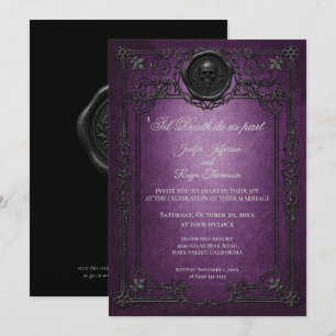 Invitation de mariage Halloween gothique vintage