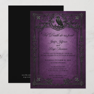 Invitation de mariage Halloween gothique vintage