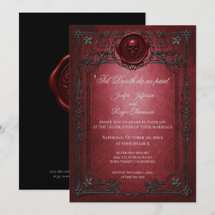 Invitation de mariage Halloween gothique vintage