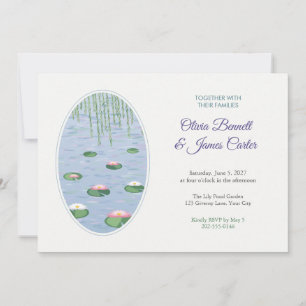 Invitation de mariage impressionniste Étang de nén