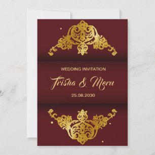Invitation de mariage indien Mandala ethnique