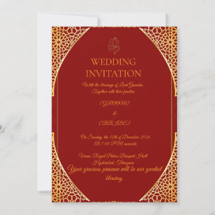 Invitation de mariage indien modifiable