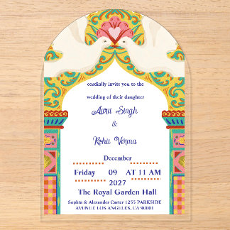 Invitation de mariage indien royal | Traditionnel