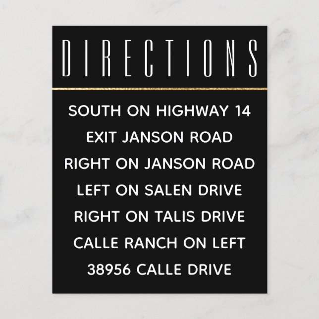 Invitation de mariage Insertion de carte Elegant O (Devant)