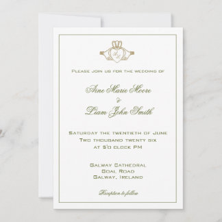 Invitation de mariage irlandaise Claddagh