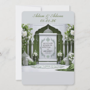 Invitation de mariage islamique personnalisée