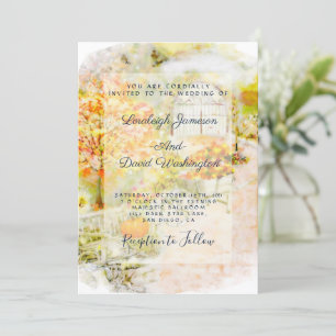 Invitation de mariage Jardin d'automne