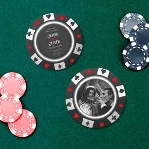 Invitation de mariage jeton de poker Casino Las Ve