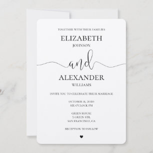 Invitation de mariage kraft moderne. Invitation si
