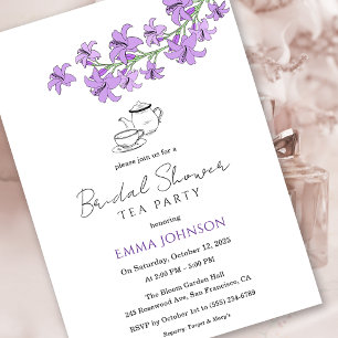 Invitation de mariage Lavande Lily pour une fête d