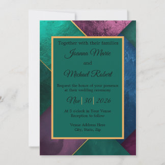 Invitation de mariage luxe moderne