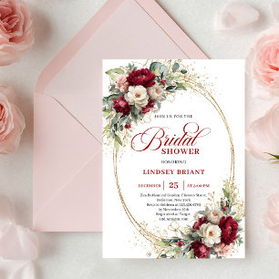 Invitation de mariage Luxueuse Rose Gold Rouge Pro