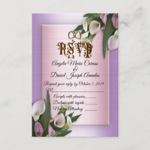 Invitation de mariage lys calla RSVP