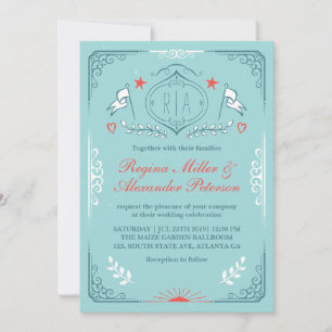 Invitation de mariage médiéval victorien vintage