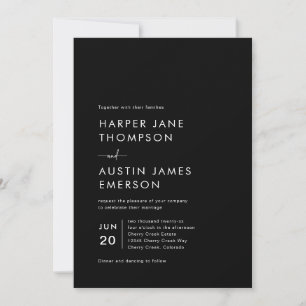 Invitation de mariage minimaliste moderne simple