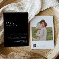 Invitation de mariage minimum SADIE avec photo et