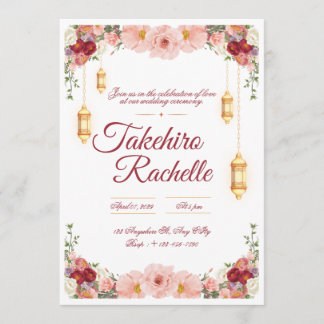 Invitation de mariage moderne