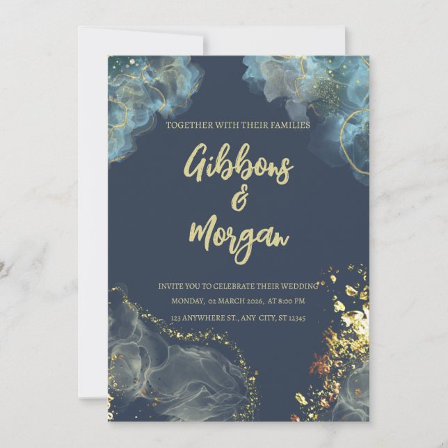 Invitation de mariage moderne (Devant)