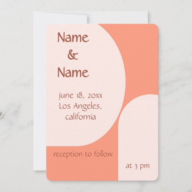 Invitation de mariage moderne (Devant)