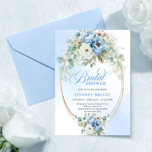 Invitation de mariage moderne avec cadre doré et p