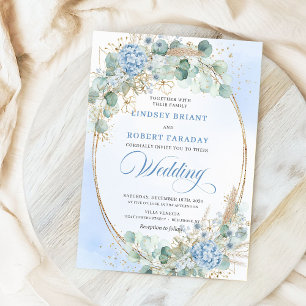 Invitation de mariage moderne calligraphiée avec f
