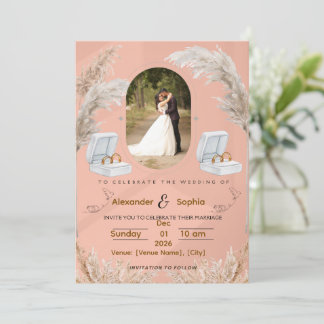 Invitation de mariage moderne | Entièrement modifi