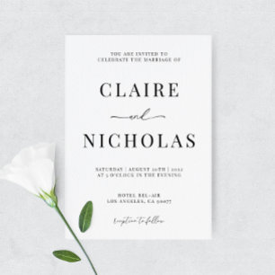 Invitation de mariage moderne et élégant