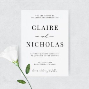 Invitation de mariage moderne et élégant