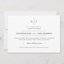 Invitation de mariage moderne et minimaliste