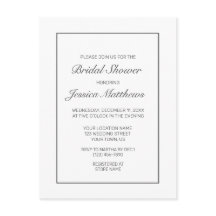 Invitation de mariage moderne minimaliste blanc