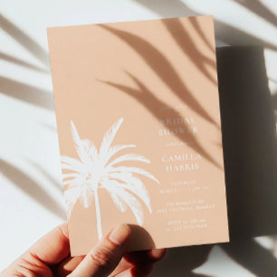 Invitation de mariage moderne Palm Peach