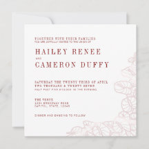 Invitation de mariage moderne romantique Anthurium