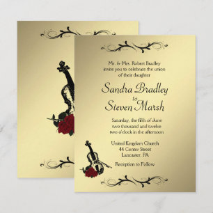 Invitation de mariage musique de violon