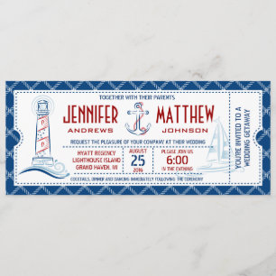 Invitation de mariage nautique