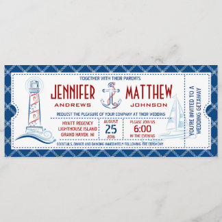 Invitation de mariage nautique