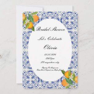 Invitation de mariage Orange Citrus 
