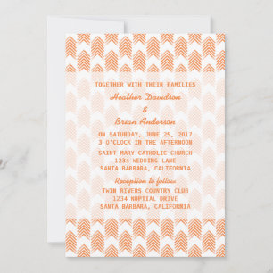 Invitation de mariage Orange Tribal Arrows