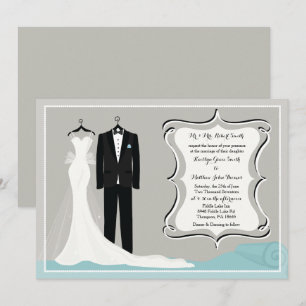 Invitation de Mariage ou de douches de Gown & Tuxe