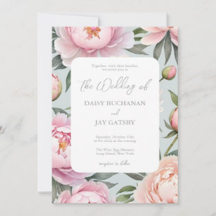 Invitation de mariage Peony Classy