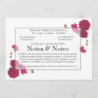 Invitation de Mariage personalizável avec des