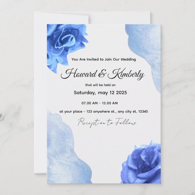 Invitation de mariage personnalisée"  "Invitation  (Devant)