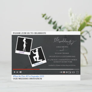 Invitation de mariage personnalisée sur le thème d