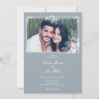 Invitation de mariage photo de style campagnard fr