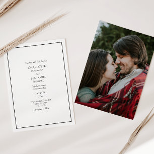 Invitation de mariage photo moderne minimaliste si
