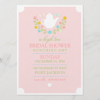 Invitation de mariage Pink High Tea
