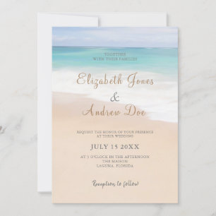 Invitation de mariage plage Mariage bord de mer/bo
