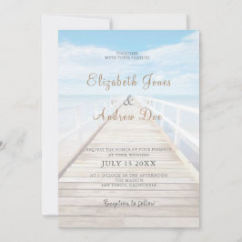 Invitation de mariage plage Mariage bord de mer/bo