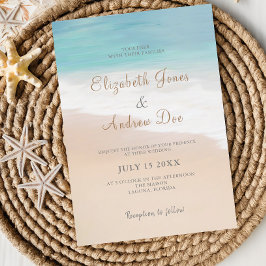 Invitation de mariage plage Mariage bord de mer/bo